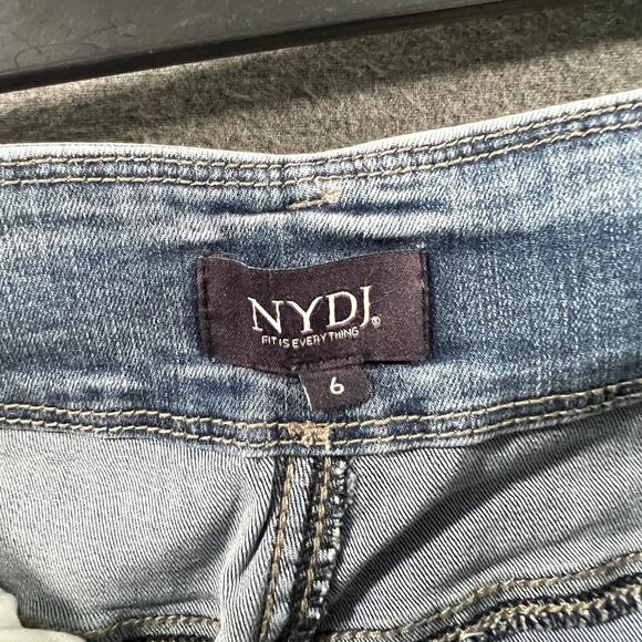 NYDJ Cool Embrace Wide Leg Denim Crop Jeans Fantasy, Reg 6 - Picture 3 of 12